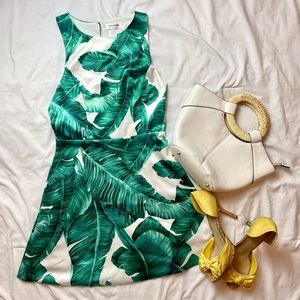 Leaf print dress